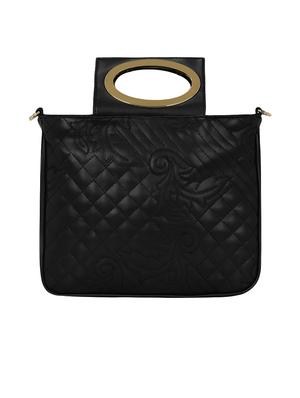 black leatherette regular sling bag - 15116741 - Standard Image - 2