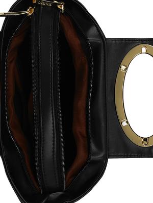 black leatherette regular sling bag - 15116741 - Standard Image - 3