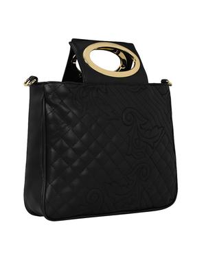 black leatherette regular sling bag - 15116741 - Standard Image - 4