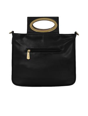 black leatherette regular sling bag - 15116741 - Standard Image - 5