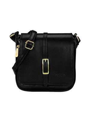 black leatherette regular sling bag - 15116742 - Standard Image - 1