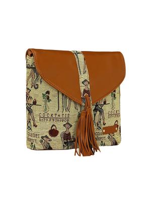 brown leatherette regular sling bag - 15116777 - Standard Image - 4