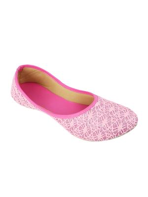 pink fabric slip on jutis & mojaris - 15116778 - Standard Image - 1