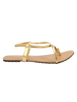 gold back strap sandal - 15116788 - Standard Image - 2