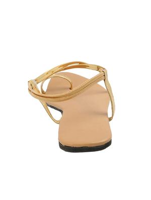 gold back strap sandal - 15116788 - Standard Image - 4
