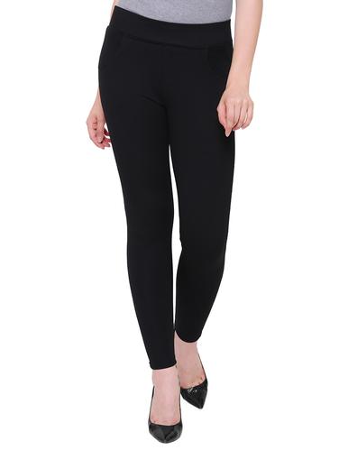 solid black nylon jegging - 15116944 - Very Small Image - 1