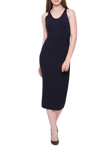 dark blue viscose bodycon dress - 15116949 - Very Small Image - 1