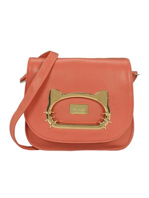 pink leatherette regular sling bag - 15116993 - Standard Image - 1