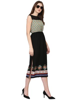 lace yoke elasticated waist dress - 15116999 - Standard Image - 2
