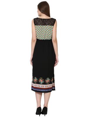 lace yoke elasticated waist dress - 15116999 - Standard Image - 4