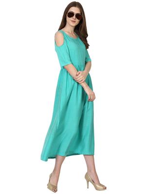 printed cold shoulder maxi dress - 15117001 - Standard Image - 2