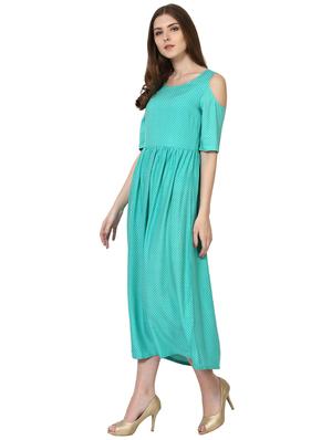 printed cold shoulder maxi dress - 15117001 - Standard Image - 3