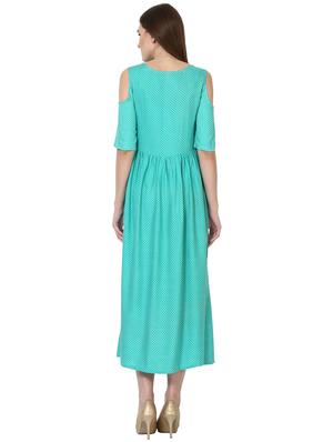 printed cold shoulder maxi dress - 15117001 - Standard Image - 4