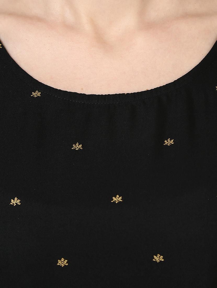 foil print cold shoulder dress - 15117002 - Zoom Image - 4
