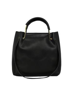 black leatherette tote - 15117081 - Standard Image - 5