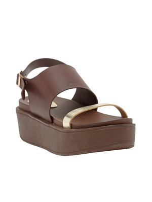 brown back strap wedge - 15117298 - Standard Image - 1