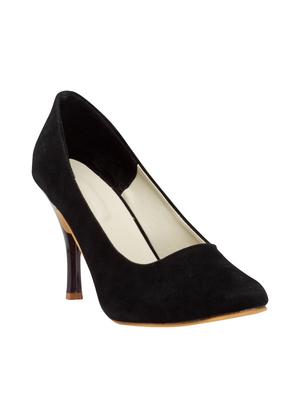 black suede slip on pumps - 15117303 - Standard Image - 1