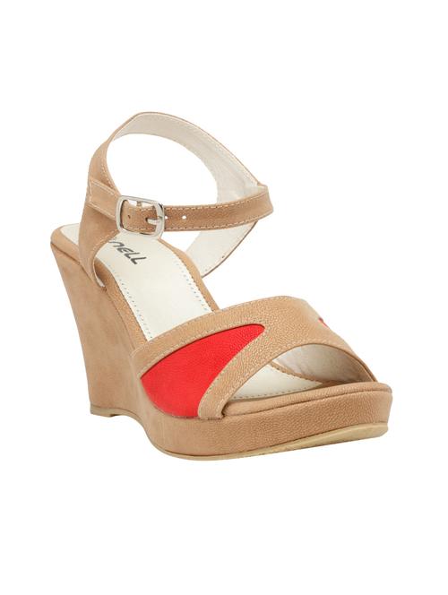 beige ankle strap wedge - 15117314 - Standard Image - 1