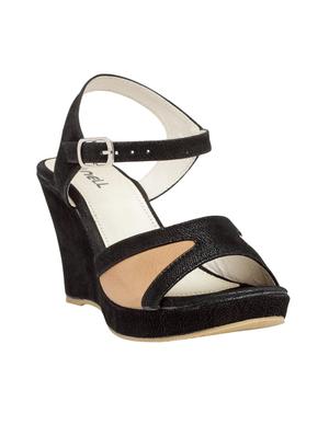 black ankle strap wedge - 15117315 - Standard Image - 1
