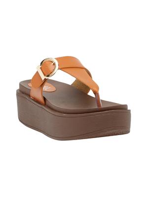 tan t-strap wedge - 15117429 - Standard Image - 1
