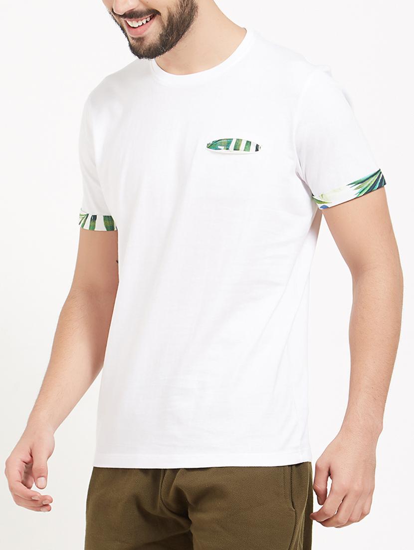 white cotton pocket t-shirt - 15118089 - Zoom Image - 1