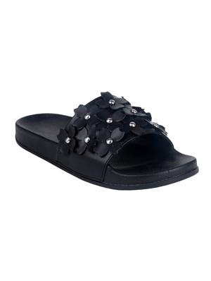 black pu slides - 15118165 - Standard Image - 1