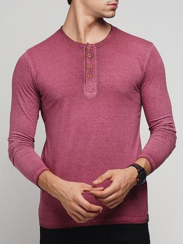 pink cotton washed t-shirt - 15118494 - Very Small Image - 1