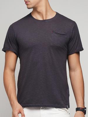 black cotton pocket t-shirt - 15118498 - Standard Image - 1