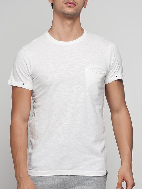 white cotton pocket t-shirt - 15118499 - Zoom Image - 1