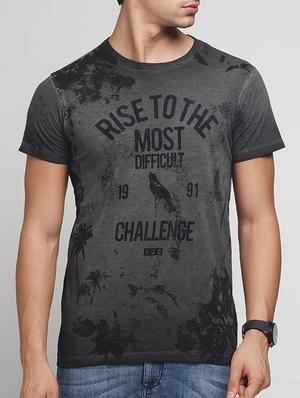grey cotton all over print t-shirt - 15118505 - Standard Image - 1