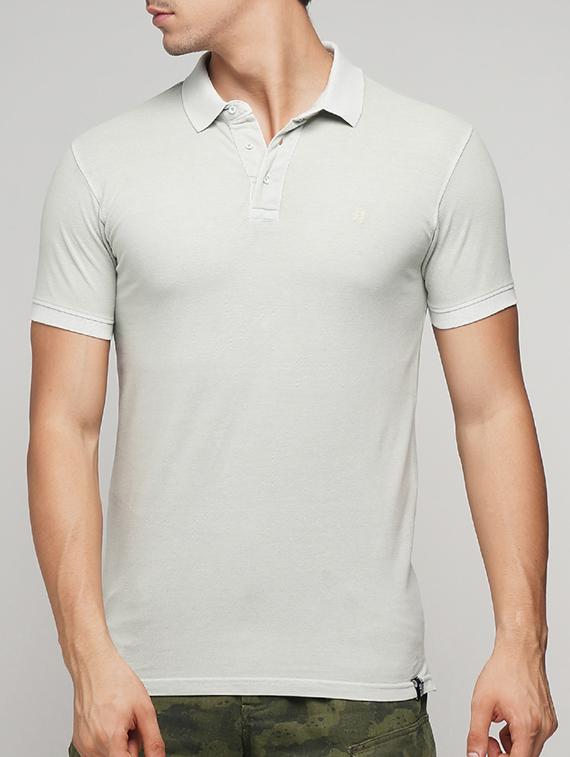 white cotton polo t-shirt - 15118521 - Zoom Image - 1