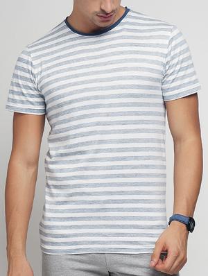 blue cotton striped t-shirt - 15118525 - Standard Image - 1