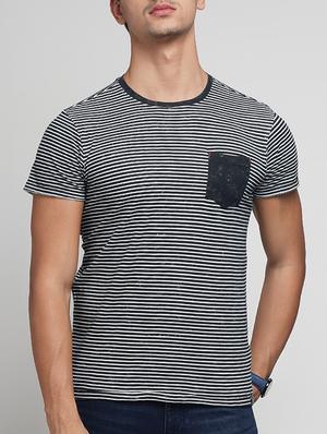 black cotton pocket t-shirt - 15118528 - Standard Image - 1
