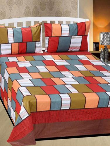 Cotton Double Bedsheet With 2 Pillow Covers - 15118615 - Very Small Image - 1