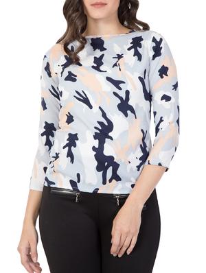 light blue printed top - 15119019 - Standard Image - 1