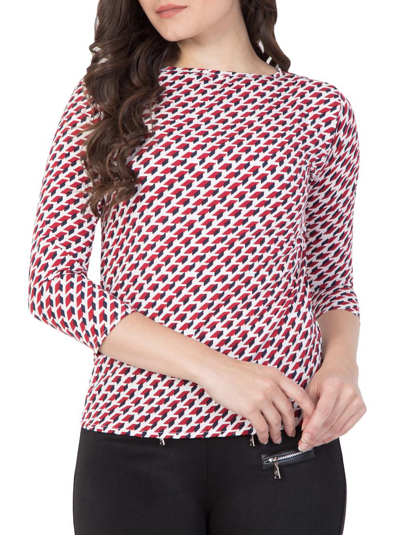 red printed top - 15119022 - Zoom Image - 1