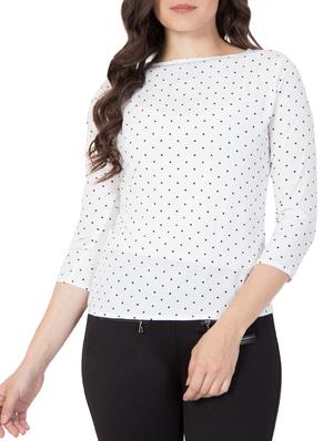 White Polka-Dot top - 15119024 - Standard Image - 1