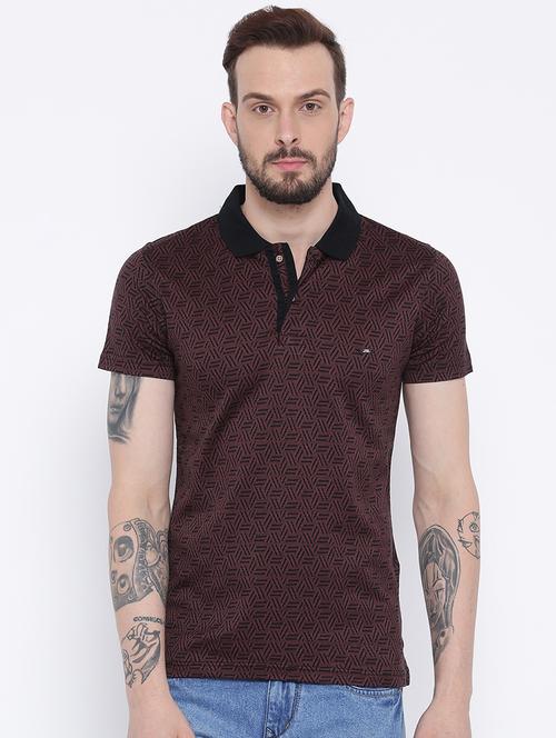 brown cotton polo t-shirt - 15119051 - Standard Image - 1