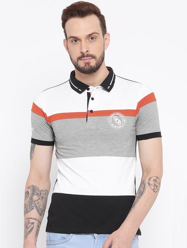 multi colored cotton color block t-shirt - 15119088 - Very Small Image - 1