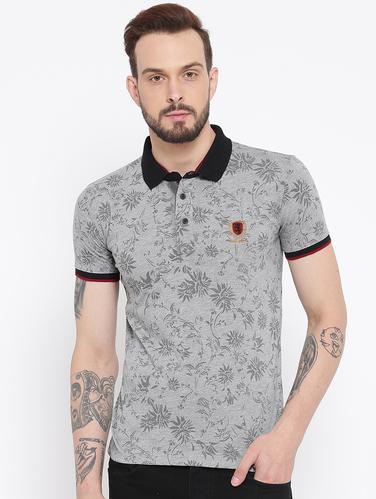 grey cotton polo t-shirt - 15119102 - Very Small Image - 1