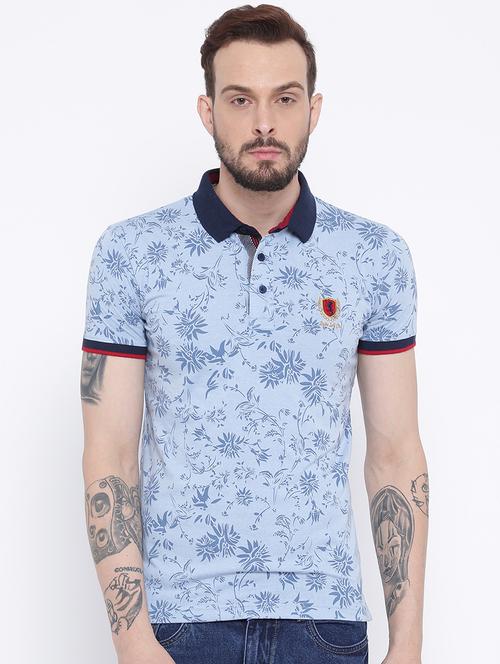 blue cotton polo t-shirt - 15119103 - Very Small Image - 1