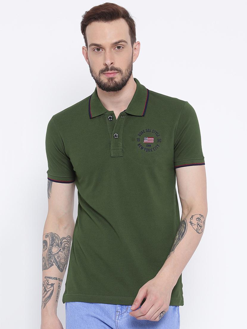 green cotton polo  t-shirt