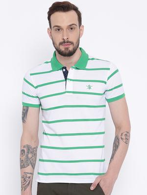 white cotton polo t-shirt - 15119143 - Standard Image - 1