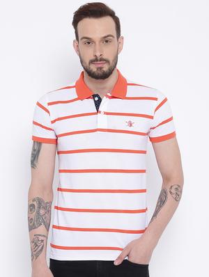 white cotton polo t-shirt - 15119145 - Standard Image - 1
