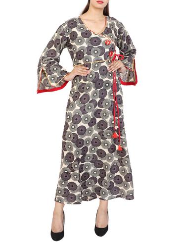 blue rayon angrakha kurta - 15120993 - Very Small Image - 1