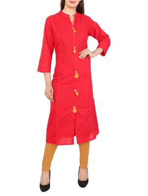 pink rayon straight kurta - 15121001 - Standard Image - 1