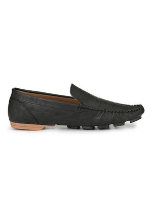 black leather slip on loafer - 15121126 - Standard Image - 2