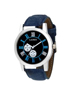 laurex round dial leatherette strap watch - 15121285 - Standard Image - 1