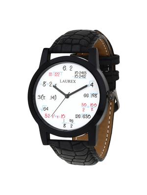 laurex round dial leatherette strap watch - 15121289 - Standard Image - 1