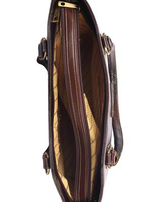 brown leatherette handbag - 15121337 - Standard Image - 3